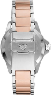  Shop Authentic Emporio Armani Diver Quartz Brown Dial Two Tone Steel Strap Watch For Men - AR11340 - Luxxuri