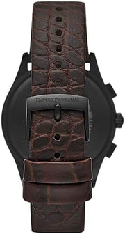  Shop Authentic Emporio Armani Paolo Chronograph Black Dial Brown Leather Strap Watch For Men - AR11549 - Luxxuri