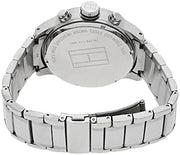  Shop Authentic Tommy Hilfiger Trent Chronograph Black Dial Silver Steel Strap Watch for Men - 1791054 - Luxxuri