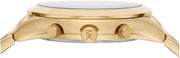  Shop Authentic Michael Kors Slim Runway Chronograph Gold Dial Gold Steel Strap Watch For Men - MK8909 - Luxxuri