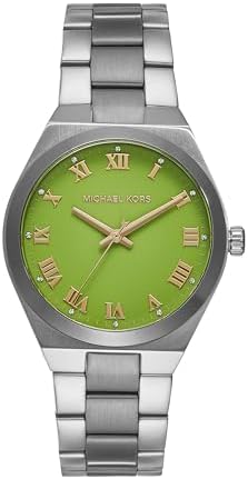  Shop Authentic Michael Kors Lennox Three-Hand Green Dial Silver Steel Strap Watch for Women - MK7463 - Luxxuri