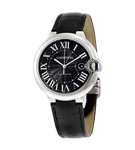  Shop Authentic Cartier Ballon Bleu De Cartier Black Dial Black Leather Strap Watch for Men - WSBB0003 - Luxxuri