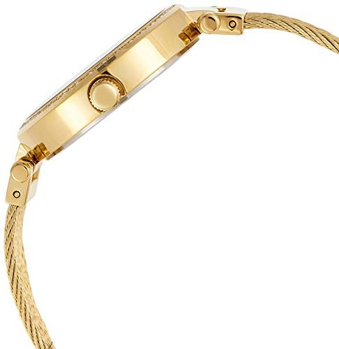  Shop Authentic Guess Soho Champagne Dial Stainless Steel Mesh Bracelet Watch For Women - W0638L2 - Luxxuri
