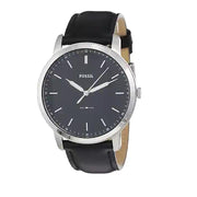  Shop Authentic Fossil The Minimalist Three Hand Black Dial Black Leather Strap Watch for Men - FS5398 - Luxxuri