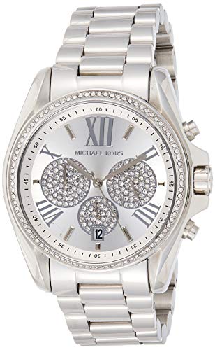  Shop Authentic Michael Kors Bradshaw Chronograph Silver Dial Silver Steel Strap Watch For Women - MK6537 - Luxxuri