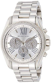  Shop Authentic Michael Kors Bradshaw Chronograph Silver Dial Silver Steel Strap Watch For Women - MK6537 - Luxxuri