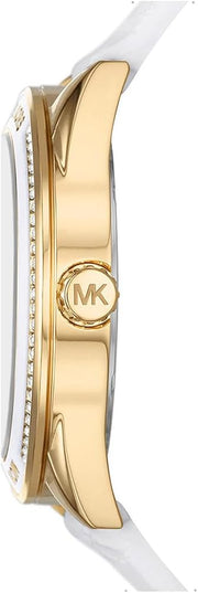  Shop Authentic Michael Kors Jessa Quartz Gold Dial White Silicone Strap Watch For Women - MK7267 - Luxxuri