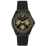  Shop Authentic Guess Starlight Black Dial Black Rubber Strap Watch for Women - W0846L1 - Luxxuri