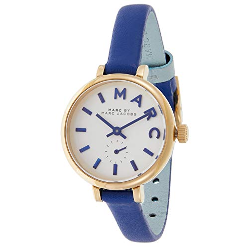  Shop Authentic Marc Jacobs Sally White Dial Blue Leather Strap Watch for Women - MBM1354 - Luxxuri