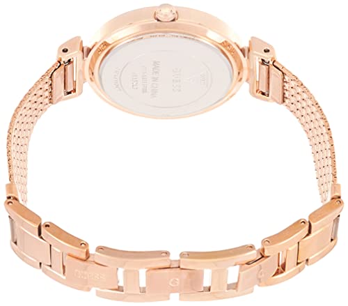  Shop Authentic Guess Monroe Silver Dial Rose Gold Steel Strap Watch For Women - W1152L3 - Luxxuri