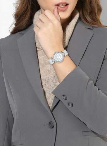  Shop Authentic Guess Muse Quartz White Dial Silver Steel Strap Watch For Women - W1008l1 - Luxxuri