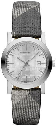  Shop Authentic Burberry The City Silver Dial Multicolored Leather Strap Watch for Women - BU1873 - Luxxuri