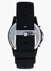  Shop Authentic Armani Exchange Outerbanks Chronograph Black Dial Black Silicone Strap Watch For Men - AX1326 - Luxxuri