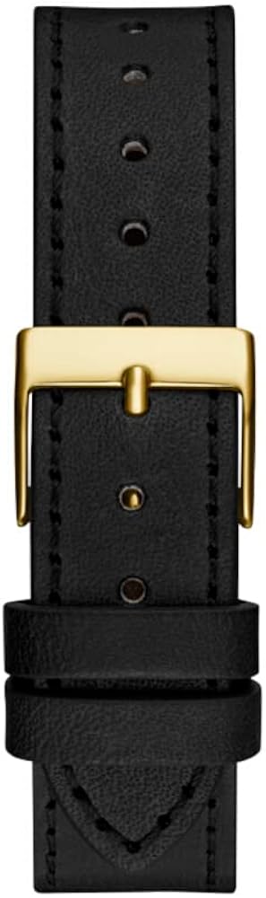  Shop Authentic Guess Fame Quartz Gold Dial Black Leather Strap Watch For Women - GW0548L3 - Luxxuri