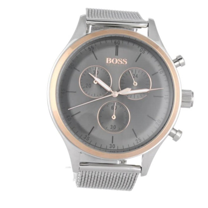  Shop Authentic Hugo Boss Companion Chronograph Grey Dial Silver Mesh Bracelet Watch For Men - 1513549 - Luxxuri