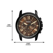  Shop Authentic Fossil Grant Chronograph Brown Dial Brown Leather Strap Watch for Men - FS5088 - Luxxuri