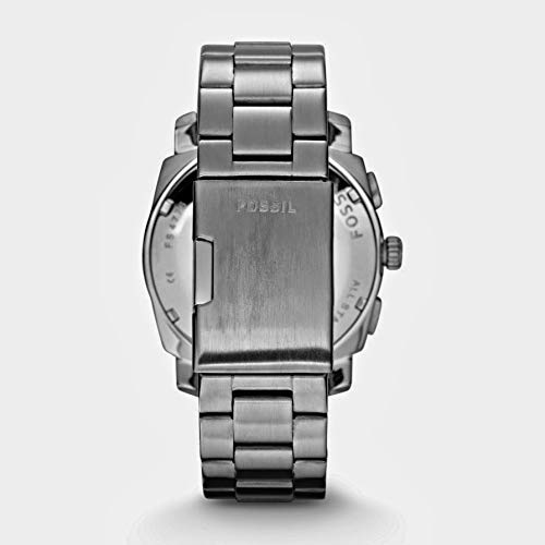  Shop Authentic Fossil Machine Chronograph Black Dial Silver Steel Strap Watch for Men - FS4776 - Luxxuri