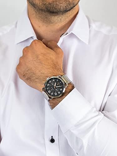  Shop Authentic Tommy Hilfiger Briggs Chronograph Black Dial Silver Steel Strap Watch for Men - 1791422 - Luxxuri