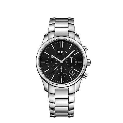  Shop Authentic Hugo Boss Commander Black Dial Silver Steel Strap Watch for Men - 1513433 - Luxxuri