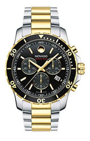  Shop Authentic Movado Series 800 Chronograph Black Dial Two Tone Steel Strap Watch For Men - 2600146 - Luxxuri
