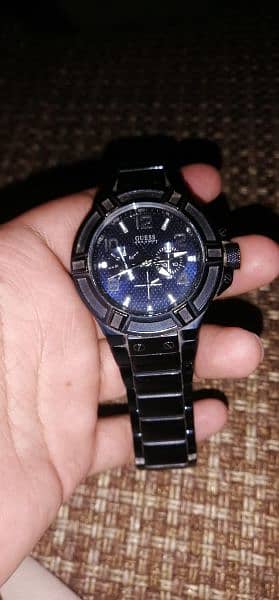  Shop Authentic Guess Rigor Multifunction Black Dial Blue Steel Strap Watch for Men - W0218G4 - Luxxuri