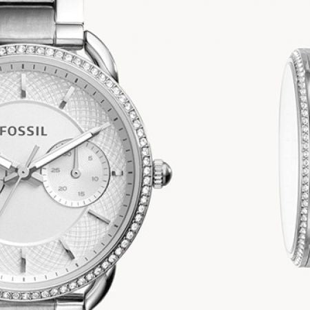  Shop Authentic Fossil Tailor White Dial Silver Steel Strap Watch for Women - ES4262 - Luxxuri