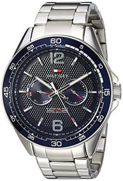  Shop Authentic Tommy Hilfiger Erik Chronograph Blue Dial Silver Steel Strap Watch for Men - 1791366 - Luxxuri