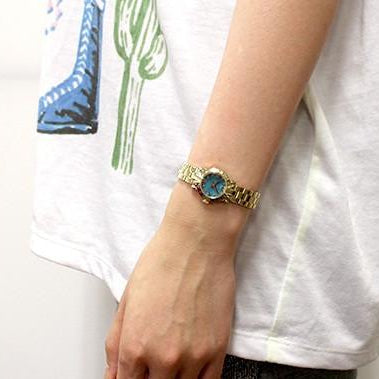  Shop Authentic Marc Jacobs Amy Dinky Blue Dial Gold Steel Strap Watch for Women - MBM3229 - Luxxuri