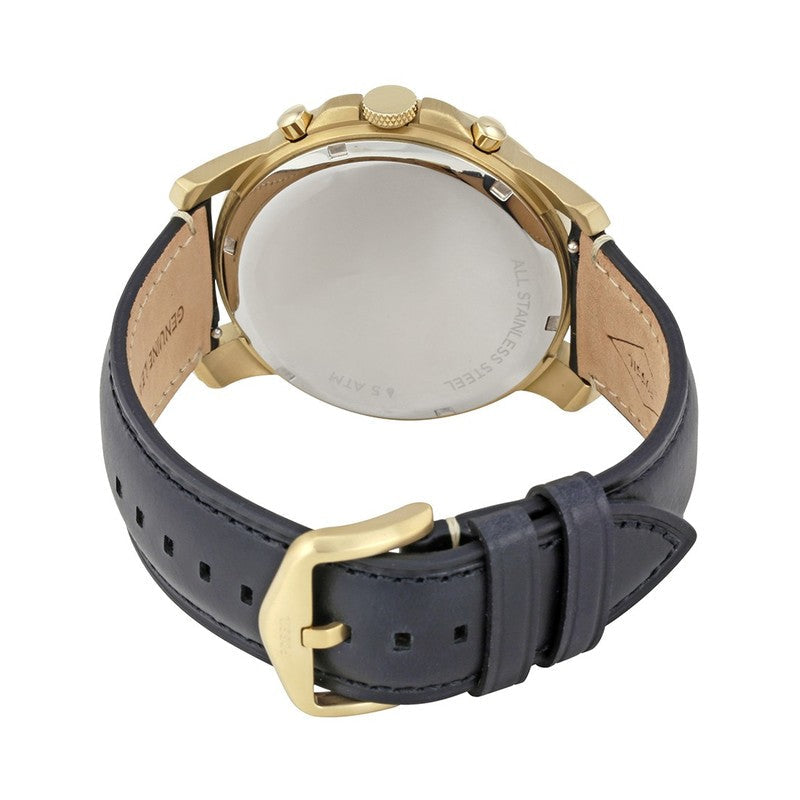  Shop Authentic Fossil Grant Chronograph White Dial Black Leather Strap Watch for Men - FS5272 - Luxxuri