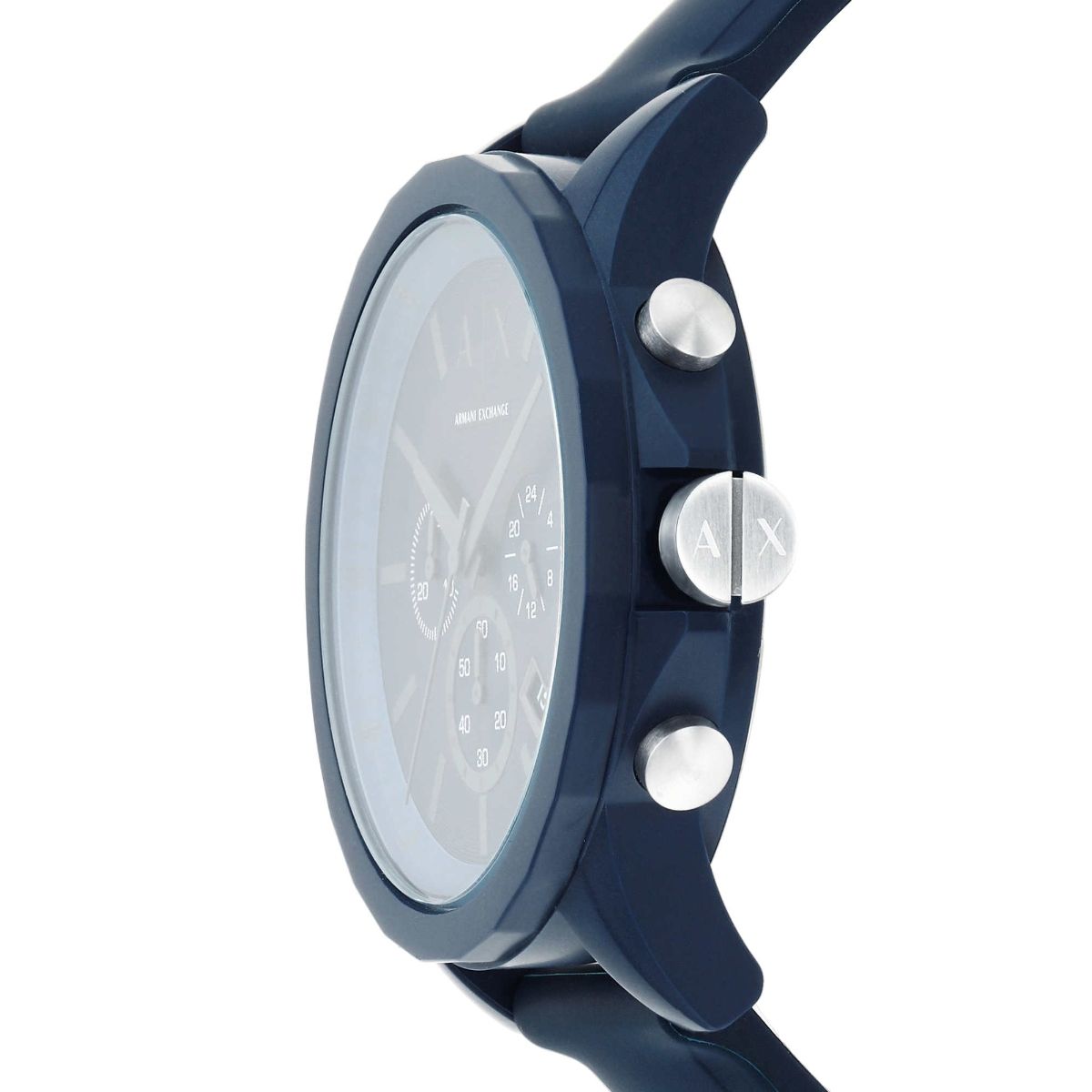  Shop Authentic Armani Exchange Outerbanks Chronograph Blue Dial Blue Silicone Strap Watch For Men - AX7128 - Luxxuri