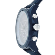  Shop Authentic Armani Exchange Outerbanks Chronograph Blue Dial Blue Silicone Strap Watch For Men - AX7128 - Luxxuri