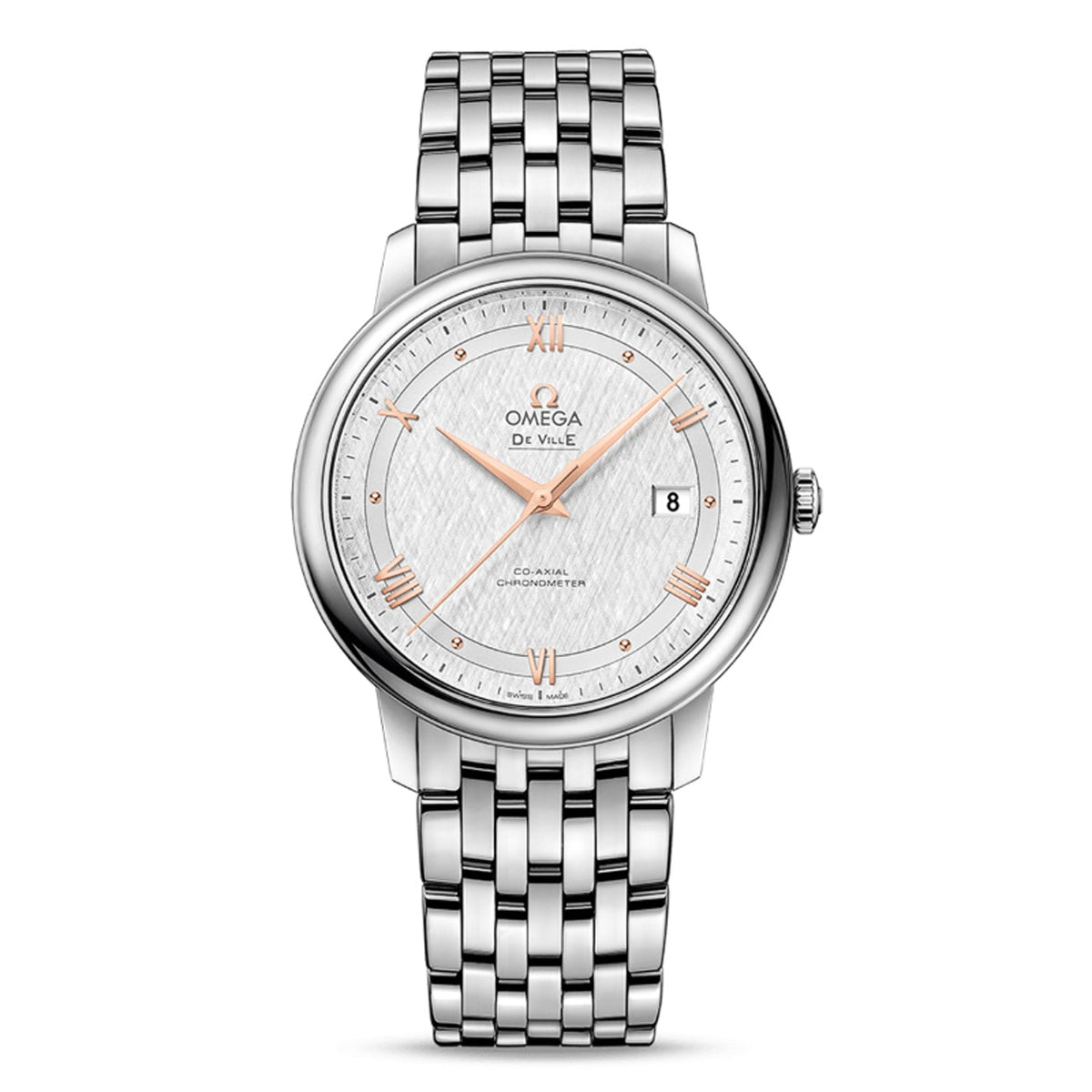  Shop Authentic Omega De Ville Prestige Co Axial Silver Dial Silver Steel Strap Watch for Men - 424.10.40.20.02.004 - Luxxuri