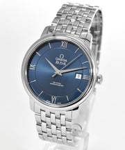  Shop Authentic Omega De Ville Prestige Co-Axial Orbis Blue Dial Silver Steel Strap Watch for Men - 424.10.40.20.03.001 - Luxxuri