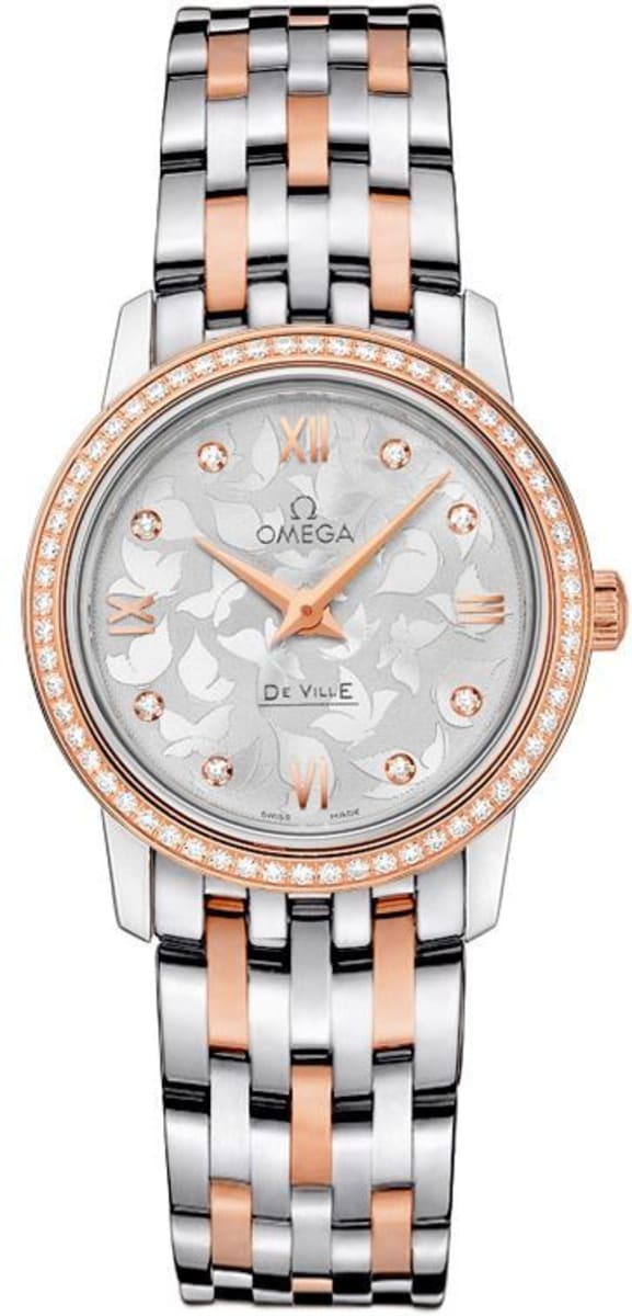  Shop Authentic Omega De Ville Prestige Quartz Diamonds Silver Dial Two Tone Steel Strap Watch for Women - 424.25.27.60.52.001 - Luxxuri