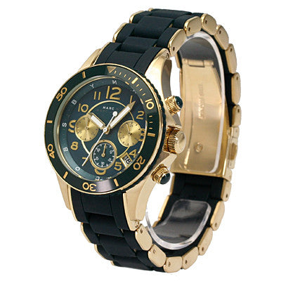  Shop Authentic Marc Jacobs Rock Chronograph Green Dial Green Silicone Strap Watch for Women - MBM2597 - Luxxuri