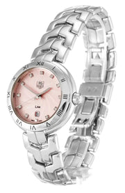  Shop Authentic Tag Heuer Link Diamonds Pink Dial Silver Steel Strap Watch for Women - WAT1415.BA0954 - Luxxuri