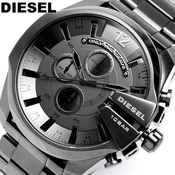  Shop Authentic Diesel Mega Chief Chronograph Grey Dial Gunmetal Men's Watch - DZ4282 - Luxxuri