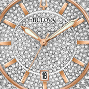  Shop Authentic Bulova Phantom Crystal Silver Dial Two Tone Steel Strap Watch for Men - 98B324 - Luxxuri