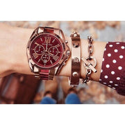  Shop Authentic Michael Kors Bradshaw Burgundy Dial Two Tone Steel Strap Watch for Women - MK6270 - Luxxuri