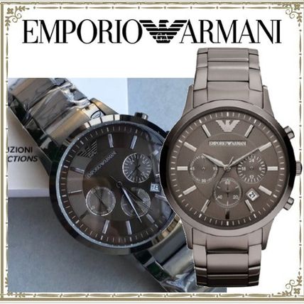  Shop Authentic Emporio Armani Classic Chronograph Grey Dial Grey Steel Strap Watch For Men - AR2454 - Luxxuri