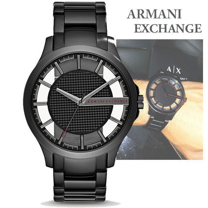  Shop Authentic Armani Exchange Hampton Chronograph Black Dial Black Steel Strap Watch For Men - AX2189 - Luxxuri