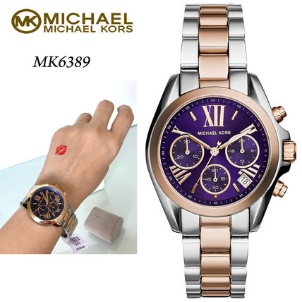  Shop Authentic Michael Kors Bradshaw Chronograph Blue Dial Two Tone Steel Strap Watch For Women - MK6389 - Luxxuri