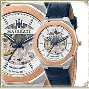  Shop Authentic Maserati Stile Automatic Limited Edition White Dial Blue Leather Strap Watch For Men - R8821142001 - Luxxuri