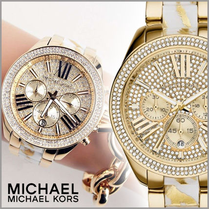  Shop Authentic Michael Kors Wren Diamonds Gold Dial Two Tone Steel Strap Watch for Women - MK6157 - Luxxuri