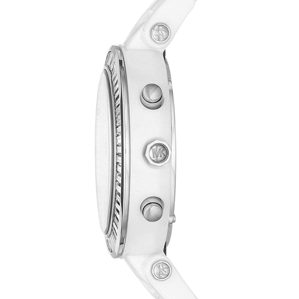  Shop Authentic Michael Kors Parker White Dial White Leather Strap Watch for Women - MK5848 - Luxxuri