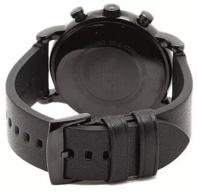  Shop Authentic Emporio Armani Dress Chronograph Black Dial Black Leather Strap Watch For Men - AR1918 - Luxxuri