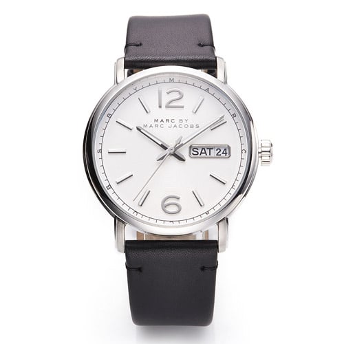  Shop Authentic Marc Jacobs Fergus White Dial Black Leather Strap Watch for Men - MBM5076 - Luxxuri