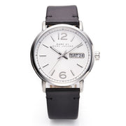  Shop Authentic Marc Jacobs Fergus White Dial Black Leather Strap Watch for Men - MBM5076 - Luxxuri