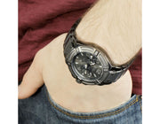  Shop Authentic Guess Rigor Multifunction Black Dial Black Steel Strap Watch For Men - W0218G1 - Luxxuri