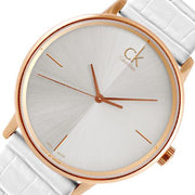  Shop Authentic Calvin Klein Accent White Dial White Leather Strap Watch for Women - K2Y2X6K6 - Luxxuri